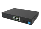 Hanwha - SKY-SW10g-001 - Switch SW10g (8 Port Gigabit PoE+ Switch with 2xSFP, 802.3af (max 15.4W), 802.3at (max 30W), max power budget 125W, 10/100/1000 Mbps)
