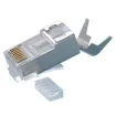 Platinum Tools - 106197C - RJ45 Cat6A 10Gig Shielded Round Stranded 2 Prong w/Liner. 50/Clamshell.