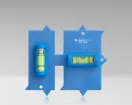 Jonard Tools - WTL-32M - Wall Template & Level for 1 & 2 Gang 3" x 2" Metal Electrical Boxes