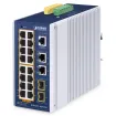 Planet - IGS-4215-16P2T2S - Industrial 16-Port 10/100/1000T 802.3at PoE + 2-Port 10/100/1000T + 2-Port 100/1000X SFP Managed Ethernet Switch