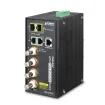 PLANET - LRP-422CST - Industrial 4-port Coax + 2-port 10/100/1000T + 2-port 100/1000X SFP Long Reach PoE over Coaxial Managed Switch