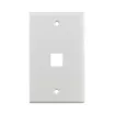Simply 45 - S45-3201W - 1 Port White Keystone Wall Plate, Standard, Single Gang, UL - 1EA/BAG