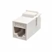 Simply 45 - S45-3260W - Cat6 UTP White Keystone Feed-Thru Coupler - w/6-Color Snap-On ID Bars Included. 1ea/bag