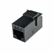 Simply 45 - S45-3260B - Cat6 UTP Black Keystone Feed-Thru Coupler - w/6-Color Snap-On ID Bars Included. 1ea/bag