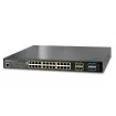 Planet - SGS-5220-24P2X - L2+ 24-Port 10/100/1000T 802.3at PoE + 2-Port 10G SFP+ Managed Stackable Switch / 440W
