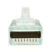 Simply 45 - S45-1601P - PROSeries Pass Through Green Tint - Cat6 UTP with Cap45 - 50pc Clamshell