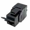 Simply 45 - S45-3500B - Cat5e UTP 180° Black Keystone Jack, Toolless, Dust Cover, w/6-Color Snap-On ID Bars Included. 1ea/bag