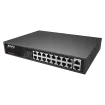 AVYCON - AVN-E16-2P16W250 - 16+2 Port Network Unmanaged 10/100 PoE Switch with Long Distance CCTV mode for channels 9~16 (up to 820ft), AC100-240V / 250W