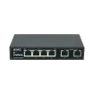 AVYCON - AVN-S06-2P1U04W90G - 4 Ports Gigabit POE Switch with 1 Ultra POE Port and 2G Uplink Ports 90W POE Budget
