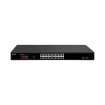 AVYCON - AVN-S16-2P16W270G - 16 Port Network Unmanaged Switch with 16 PoE/PoE+ Gigabit Ports with 2 SFP Ports, Total PoE Budget of 243W, Rack mountable (included)