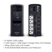 CYBERPOWER - CP1000PFCLCD - 1000VA/600W Sine wave UPS, NEMA 5-15P w/5ft Cord, 10 NEMA 5-15R Outlets, USB, Relay, 2 USB charge ports, PowerPanel Personal Software, 3 Yr Warranty