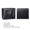 CYBERPOWER - CR9U61003 - 9U 19" Wall Mount Enclosure, 600mm wide, 600mm deep, hex perforated metal door, side panels, locking doors/panels, black, 132lbs (60kg) loading capacity, 5 year warranty