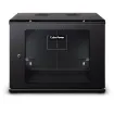 CYBERPOWER - CR9U61003 - 9U 19" Wall Mount Enclosure, 600mm wide, 600mm deep, hex perforated metal door, side panels, locking doors/panels, black, 132lbs (60kg) loading capacity, 5 year warranty