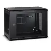CYBERPOWER - CR9U61003 - 9U 19" Wall Mount Enclosure, 600mm wide, 600mm deep, hex perforated metal door, side panels, locking doors/panels, black, 132lbs (60kg) loading capacity, 5 year warranty