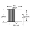SECO-LARM - CS-PD422-PQ - Infrared Proximity Sensor – 22mm, Stainless steel