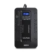 CYBERPOWER - EC850LCD - 850VA/510W, Simulated Sine Wave, NEMA 5-15P, 5 ft cord, 12 NEMA 5-15R, USB, PowerPanel Personal Edition software, 3 year warranty
