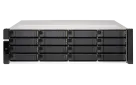QNAP - ES1686dc-2142IT-128G-US - QNAP 16-Bay Active-Active Dual Controller ZFS NAS and iSCSI/ IP-SAN. 3U, SAS 12G (compatible with SAS 6G), 3 x Gigabit LAN, 4x10GbE(SFP+), 40GbE-ready