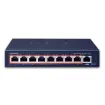 Planet - GSD-908HP - 8-Port 10/100/1000T Gigabit 802.3at POE Ethernet Switch plus 1-Port Gigabit Ethernet Switch (100W POE Budget with External Power Supply, VLAN mode support)