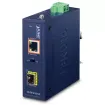Planet - IGTP-815AT - IP30 Compact size Industrial 100/1000BASE-X SFP to 10/100/1000BASE-T 802.3at PoE+ Media Converter (-40 to 75 C)
