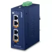 PLANET - IPOE-270-12V - Industrial 2-port Multi-Gigabit 802.3bt PoE++ Injector Hub w/12V Booster (-40~75C, 12~54VDC)