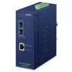 PLANET - IXT-900-2X1PD - Industrial 2-Port 10GBASE-X SFP+ + 1-Port 10GBASE-T PoE PD Managed Media Converter