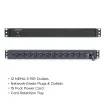 Cyber Power - PDU15B12R - 15A (Derated to 12A), 120 V, 50Hz/60Hz, NEMA 5-15P plug, 12 NEMA 5-15R, 1U Rackmount, 15 ft Cord, Limited lifetime warranty