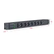 Cyber Power - PDU30BT8F8R - 30A (Derated to 24A), 120 V, 50Hz/60Hz, NEMA L5-30P plug, 16 NEMA 5-20R, 1U Rackmount, 12 ft cord