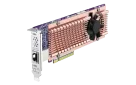 QNAP - QM2-2P410G1T - QM2 series, 2 x PCIe 2280 M.2 SSD slots, PCIe Gen4 x 8, 1 x AQC113C 10GbE NBASE-T port 