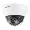 Hanwha - QND-6012R - Wisenet Q network indoor dome camera, 2MP @ 30fps, 2.8mm fixed focal lens (113°), triple codec H.265/H.264/MJPEG with Wisestream II, 120dB WDR, IR LEDs range 65', defocus detection, hallway View, one way audio, built-in SD card s
