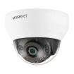 Hanwha - QND-6012R1 - Wisenet Q network indoor dome camera, 2MP @ 30fps, 2.8mm fixed focal lens (113°), triple codec H.265/H.264/MJPEG with Wisestream II, 120dB WDR, IR LEDs range 65', defocus detection, hallway View, no audio in/out, built-in SD car