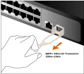 PLANET - QSFP-40G-SR4 - 40GBASE-SR4 QSFP+ Fiber Transceiver (Multimode, MPO, 850nm, DDM) - 100m