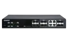 QNAP - QSW-M1204-4C-US - QNAP QSW-M1204-4C, Management Switch, 12 port of 10GbE Port Speed, 8 Port SFP+, 4 port  SFP+/ NBASE-T Combo, Support for 5-speed auto negotiation (10G/5G/2.5G/1G/100M)