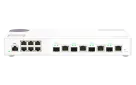 QNAP - QSW-M2106-4C-US - QNAP QSW-M408S 6-port Layer 2 Managed Switch. 6 x 2.5GbE (1G/100M) Ports and 4 x 10G SFP+/ NBASE-T (10G/5G/2.5G/1G/100M) combo ports. Easy Management with Web Browser