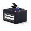 CYBERPOWER - RB1270X2B - Replacement Battery Cartridge for PR750LCD, 2 batteries, 12V/7AH, Sealed lead-acid, 18 month warranty