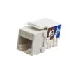 Simply 45 - S45-3590W-25 - Cat5e UTP 90° White Keystone 110 Style, Dust Cover, IDC Cap, UL Listed - 25/Pack