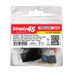 Simply 45 - S45-3600B - Cat6/6A UTP 180° Black Keystone Jack, Toolless, Connector Dust Cover