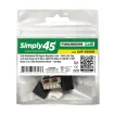 GoSimplyConnect - S45-3690B-25 - Cat6 UTP 90° Black Keystone 110 Style, Dust Cover, IDC Cap, UL Listed, w/6-Color Snap-On ID Bars Included. 1ea/Bag, 25/Pack
