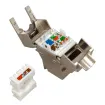 Simply 45 - S45-3750 - 10GBaseT STP 180° Shielded Keystone Jack (Toolless) for Cat7a/6a/7, w/6- 1ea/bag
