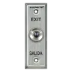SECO-LARM - SD-7101KBPE1Q - Black pushbutton on stainless-steel, slimline face plate. N.C. (push-to-open) switch, 1A@125VAC. "EXIT" and "SALIDA" printed on plate.