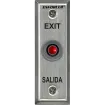 SECO-LARM - SD-7101RAEX1Q - Red pushbutton on stainless-steel, slimline face plate. N.O. (push-to-close) switch, 1A@125VAC. "EXIT" and "SALIDA" printed on plate.