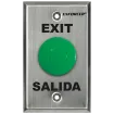SECO-LARM - SD-7201GFPE1Q - 1½" Green mushroom-cap button. DPDT switch, two NO and two NC contacts, rated 5A@125VAC. Stainless-steel, single-gang plate. "EXIT" and "SALIDA" printed on plate. ETL Listed. Conforms to UL Std. 294