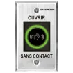 SECO-LARM - SD-927PKC-NFQ - IR No-Touch Request-To-Exit Sensor with French message. Green illuminated ring turns red and 3A relay is triggered when hand is passed in front of the plate. "SORTIE SANS CONTACT". ETL Listed. Conforms to UL Std. 294 print