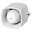 SECO-LARM - SH-816S-BMQ - 4-in-1 Multi-Purpose Siren. The ENFORCER 4-in-1 Multi-Purpose Siren is multiple communication and signaling devices in one: siren, internal message (up to 2MB .WAV or MP3), broadcast, 9~15 VDC Self-Contained 115dB Warble-Ton