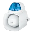 SECO-LARM - SH-816S-SMQ/B - 4-in-1 Multi-Purpose Siren/Strobe (Blue). The ENFORCER 4-in-1 Multi-Purpose Siren/Strobe is multiple communication and signaling devices in one: siren, internal message (up to 2MB .WAV or MP3), broadcast, and (SH-816S-SMQ 