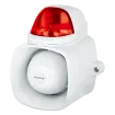 SECO-LARM - SH-816S-SMQ/R - 4-in-1 Multi-Purpose Siren/Strobe (Red). The ENFORCER 4-in-1 Multi-Purpose Siren/Strobe is multiple communication and signaling devices in one: siren, internal message (up to 2MB .WAV or MP3), broadcast, and (SH-816S-SMQ o