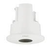 Hanwha - SHD-1128FPW - White Plenum Rated Flush Mount. Compatible with: QNF-8010/9010, HCD-6010/6020R/7010RA/7020RA/7030RA, QND-6011/6021/8011/8021/6012R/6022R/6032R/ 7010R/7020R/7030R/8010R/8020R/8030R, LND-6012R/6022R/6032R, XND-6010/6020R/8