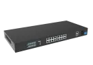 Hanwha - SKY-SW20g-001 - Switch SW20g (16 Port Gigabit PoE+ Switch with 2xUplink and 2xSFP, 802.3af (max 15.4W), 802.3at (max 30W), max power budget 250W, 10/100/1000 Mbps)
