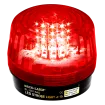 SECO-LARM - SL-1301-SAQ/R - 10~24 VDC LED Strobe Light with built in programable siren. Incorporates 54 LEDs. 50,000-Hour operating life. Six different flash patterns. Adjustable flashing speed. Indoor/outdoor use. Red lens.