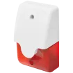 SECO-LARM - SL-1312-SA/R - 6~15 VDC Mini Strobe Siren. Mounts in single-gang box or surface-mount. Weatherproof, Indoor/outdoor use. Red Lens. Minimum order quantity of 10pcs.