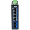TRENDNET - TI-G51SC - 5-Port Hardened Industrial Gigabit DIN-Rail Switch with Multi-Mode SC Port